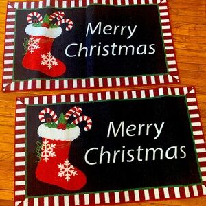 Merry Christmas Rugs 2 piece